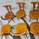 Set of 6 chairs brutalist bistro Bombenstabil year 1960