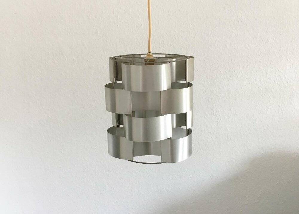French aluminium sculptural pendant from the mid-century by Max Sauze, 1960s.