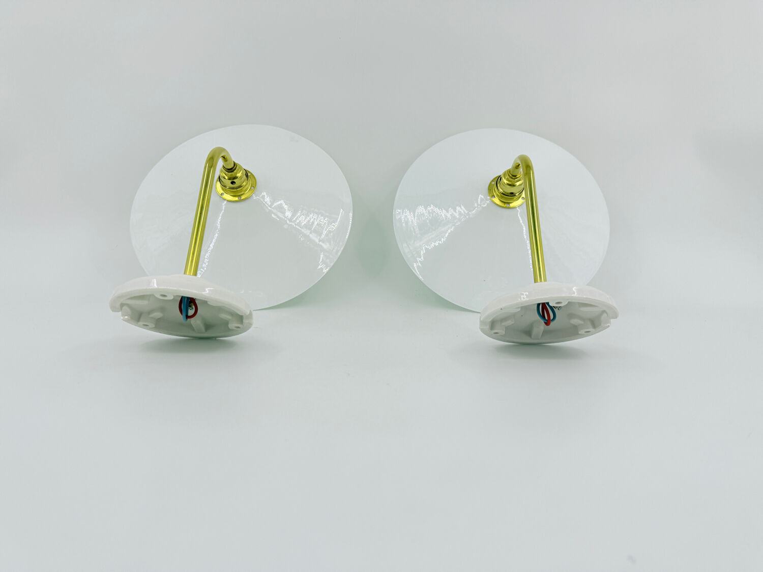 Opaline wall lights