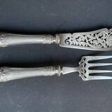 Fish serving cutlery – Silver Head of Minerva