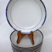 Service 12 hollow plates porcelain Vintage 80s/90s