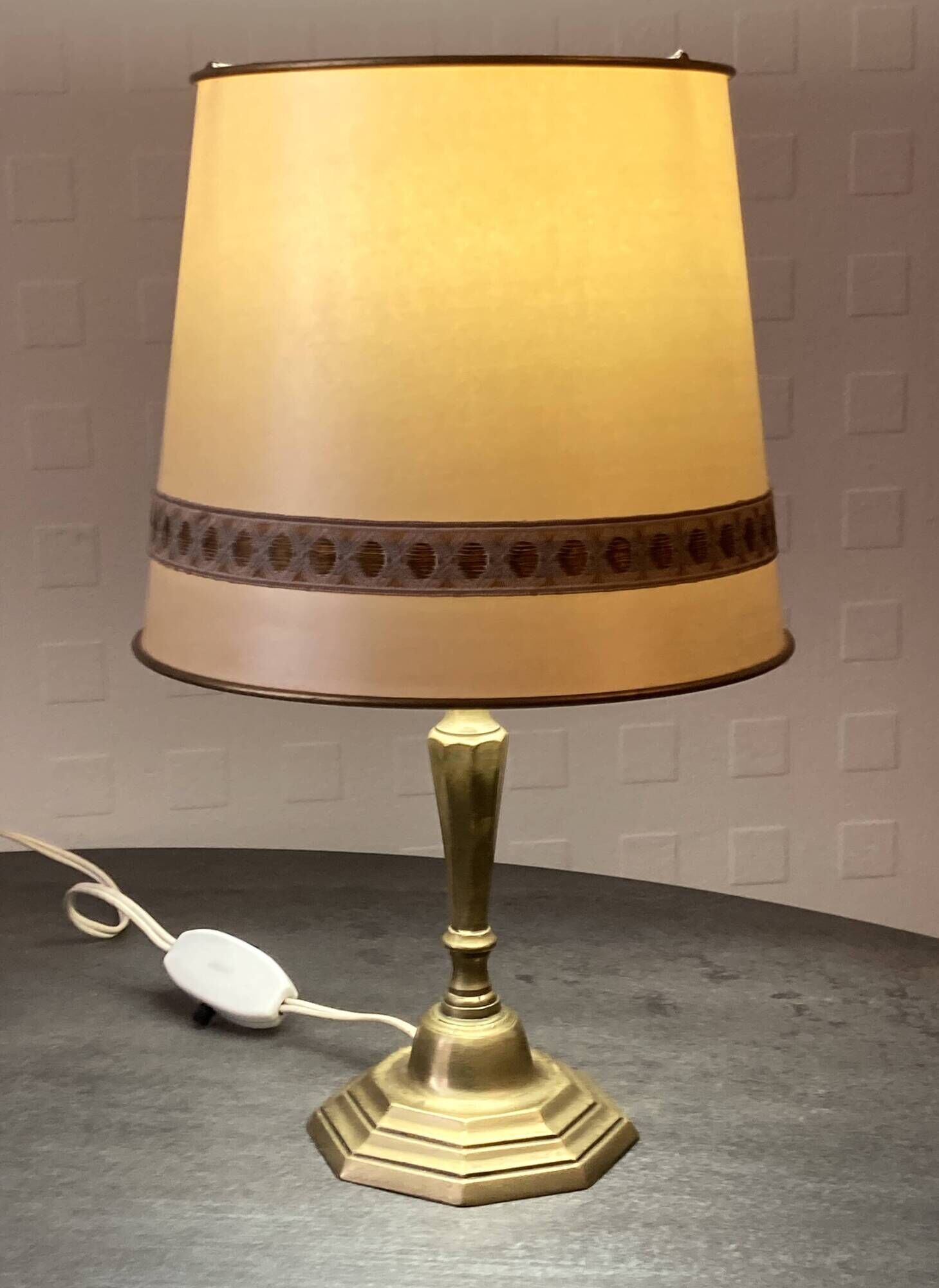 Vintage brass table lamp – 1950s