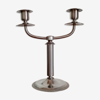 Candelabra candle holder two stainless steel torches