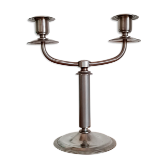 Candelabra candle holder two stainless steel torches