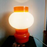 Two-coloured opaline mushroom lamp 70s