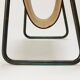 Carl Auböck II Magazine rack Midcentury, brass and brown leather, vintage, Austria
