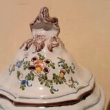 Pair of decorated earthenware vases, 18th century, France