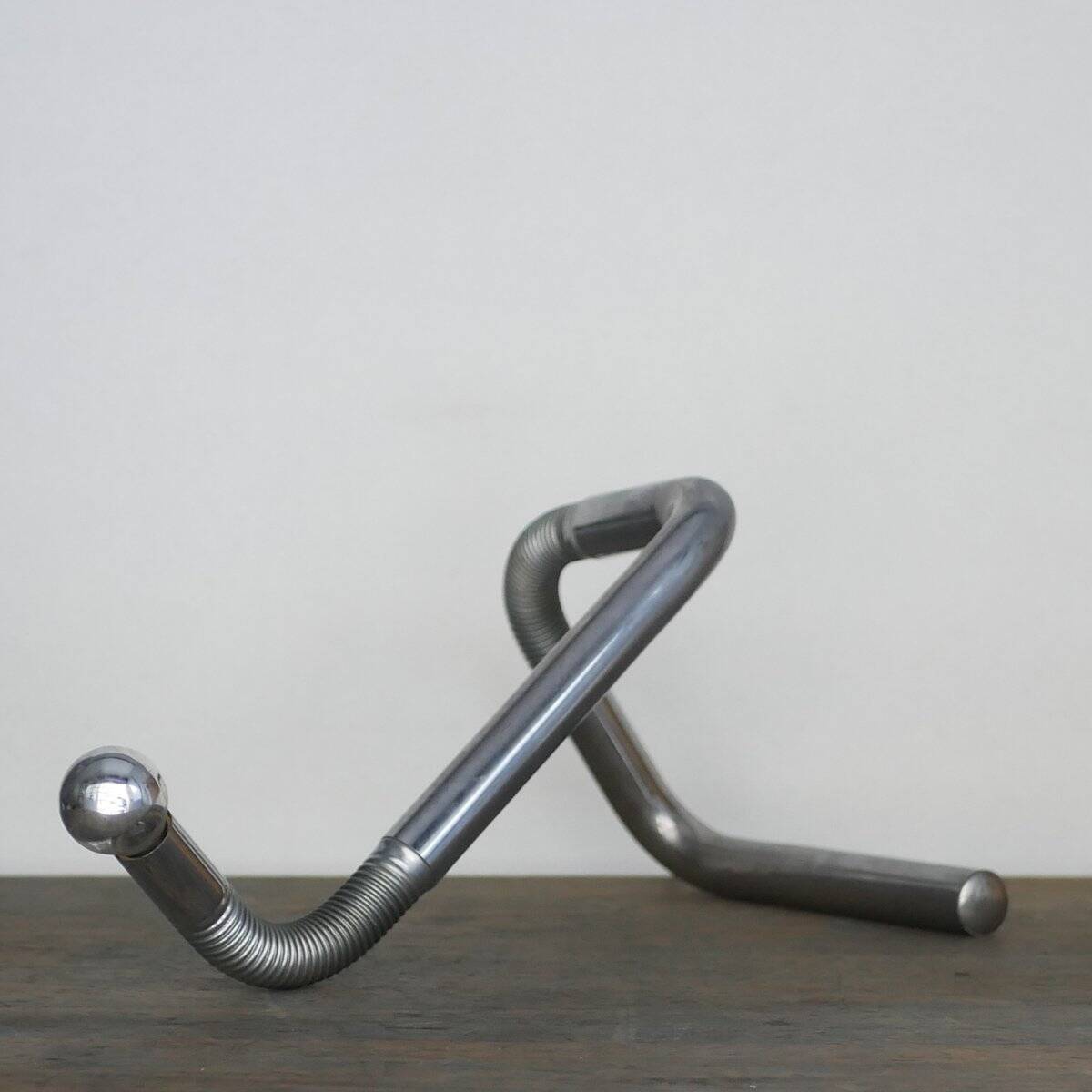 Lampe de table vintage en métal chromé, Italie, années 1970