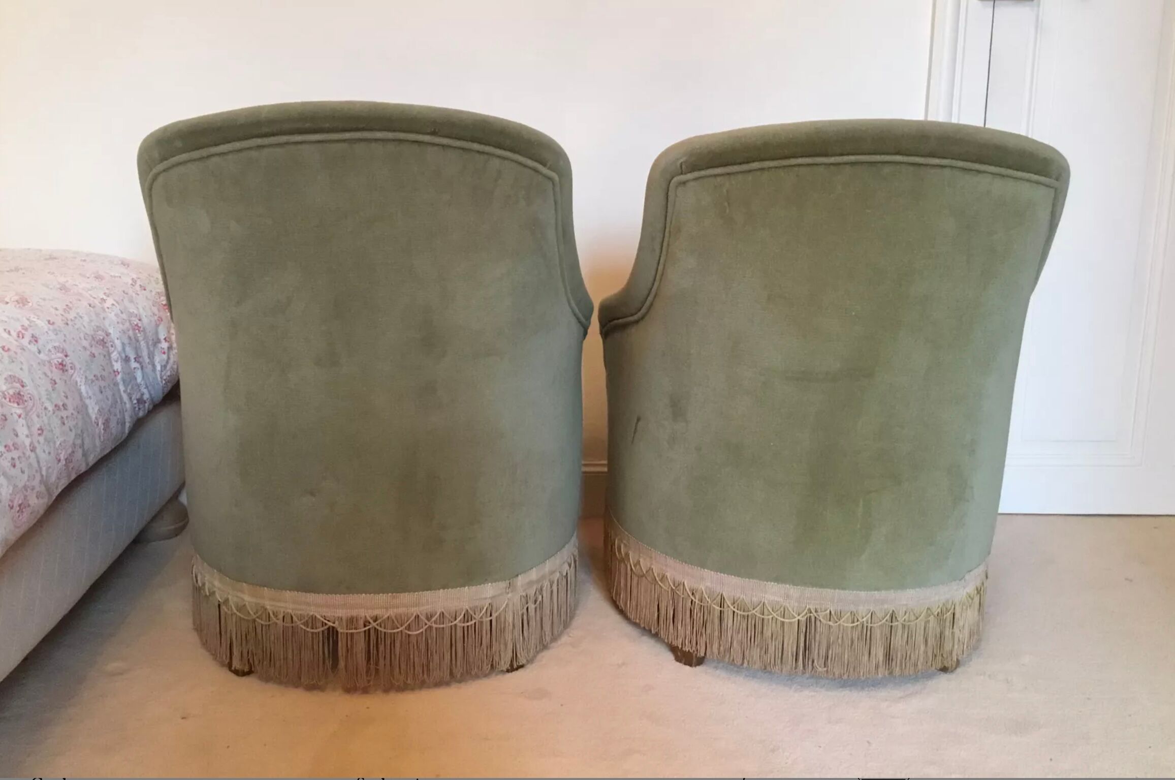 Pair of green toad chairs