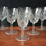 6 stemmed glasses 12 cl VMC Reims "champagne" motif Vintage France