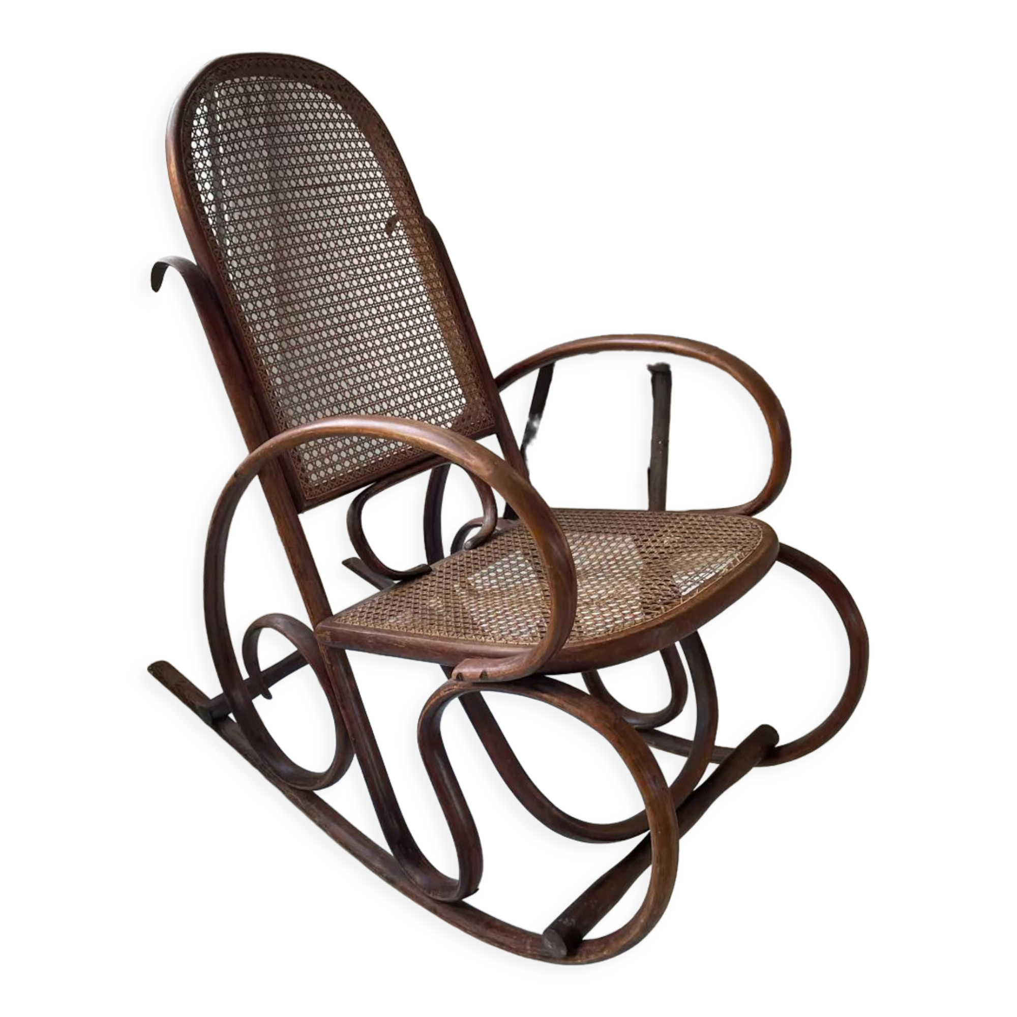 Vintage bentwood rocking chair and canning