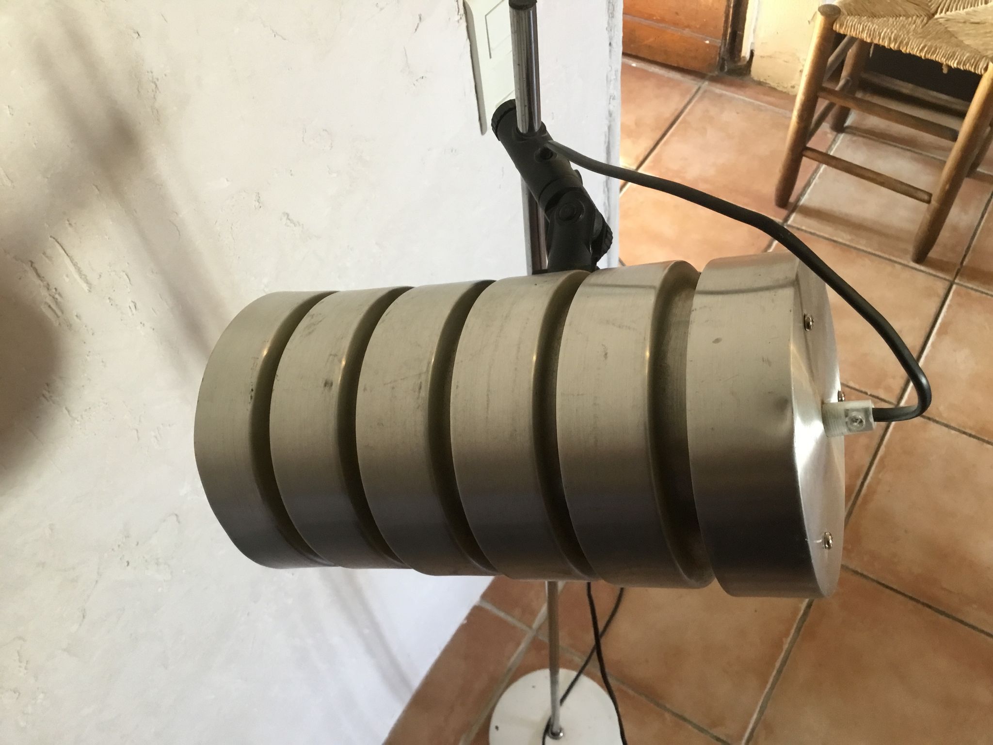 Vintage lamp design Raak in aluminum