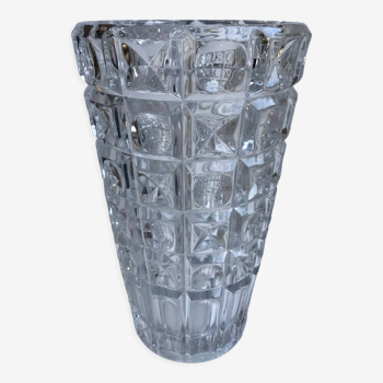 Vase en cristal style art déco années 60