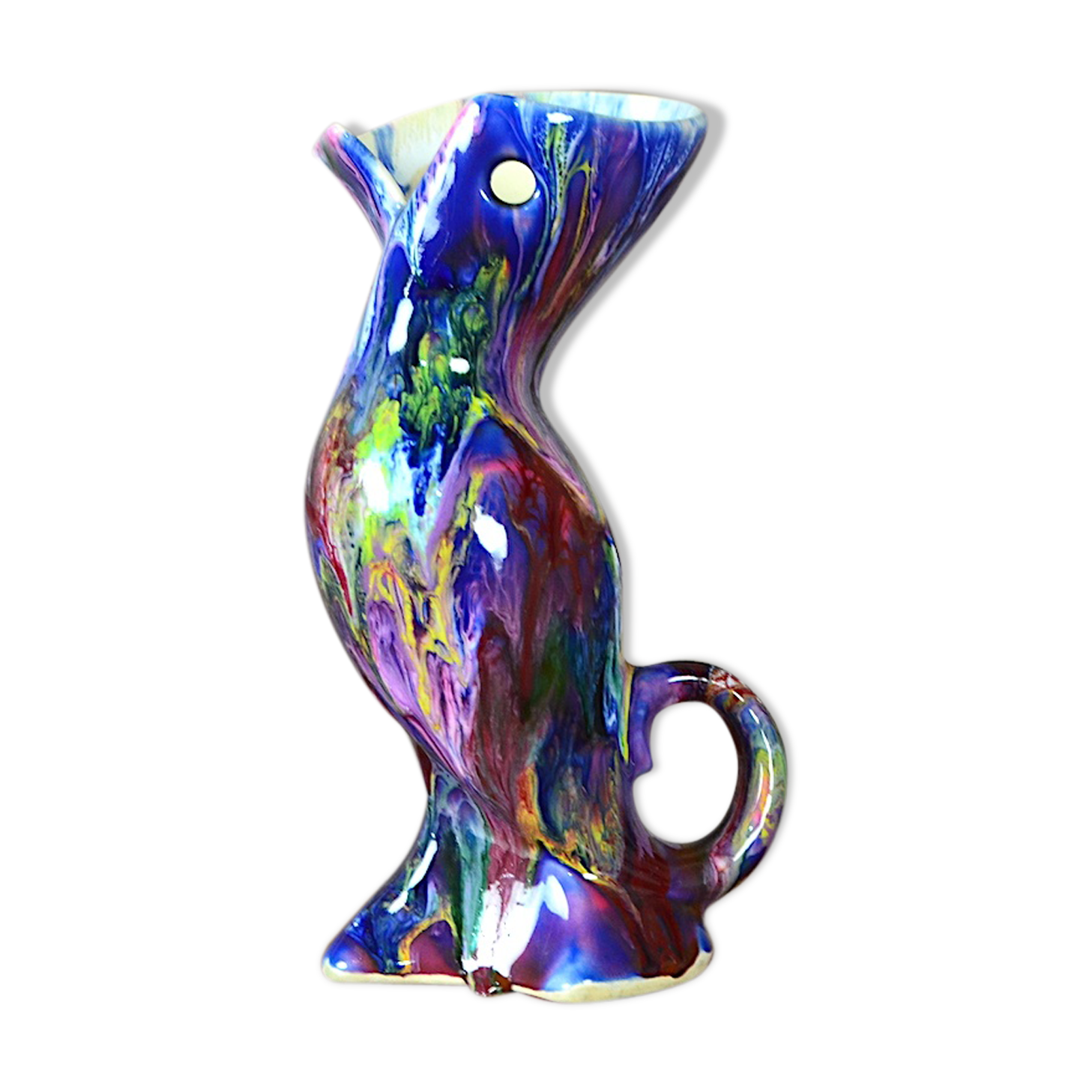Vase en Céramique A. Dressinval Zoomorphe Vintage 1960