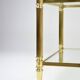 Vintage Coffee Table in Massive Brass and 70s Glass