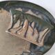 Pair of Denbac enamelled green and blue vide-poches.