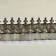 11 knife rests - Art Deco - Silver metal