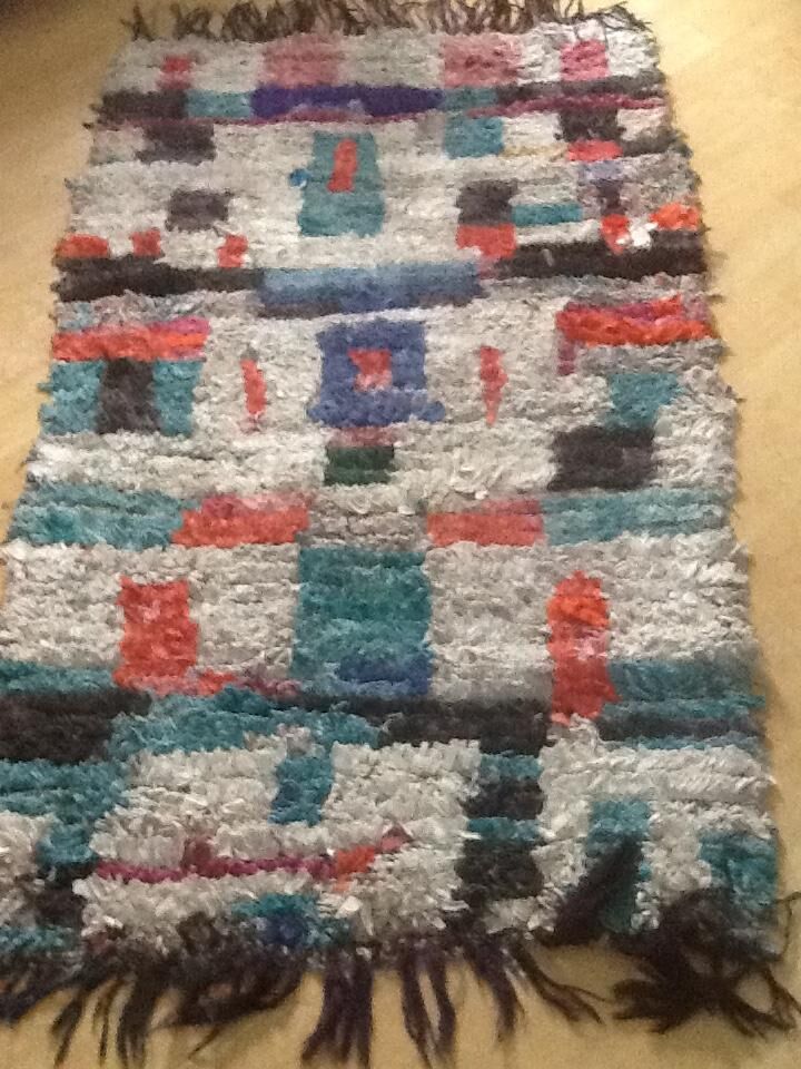 Carpet boucherouite vintage, 152 x 89