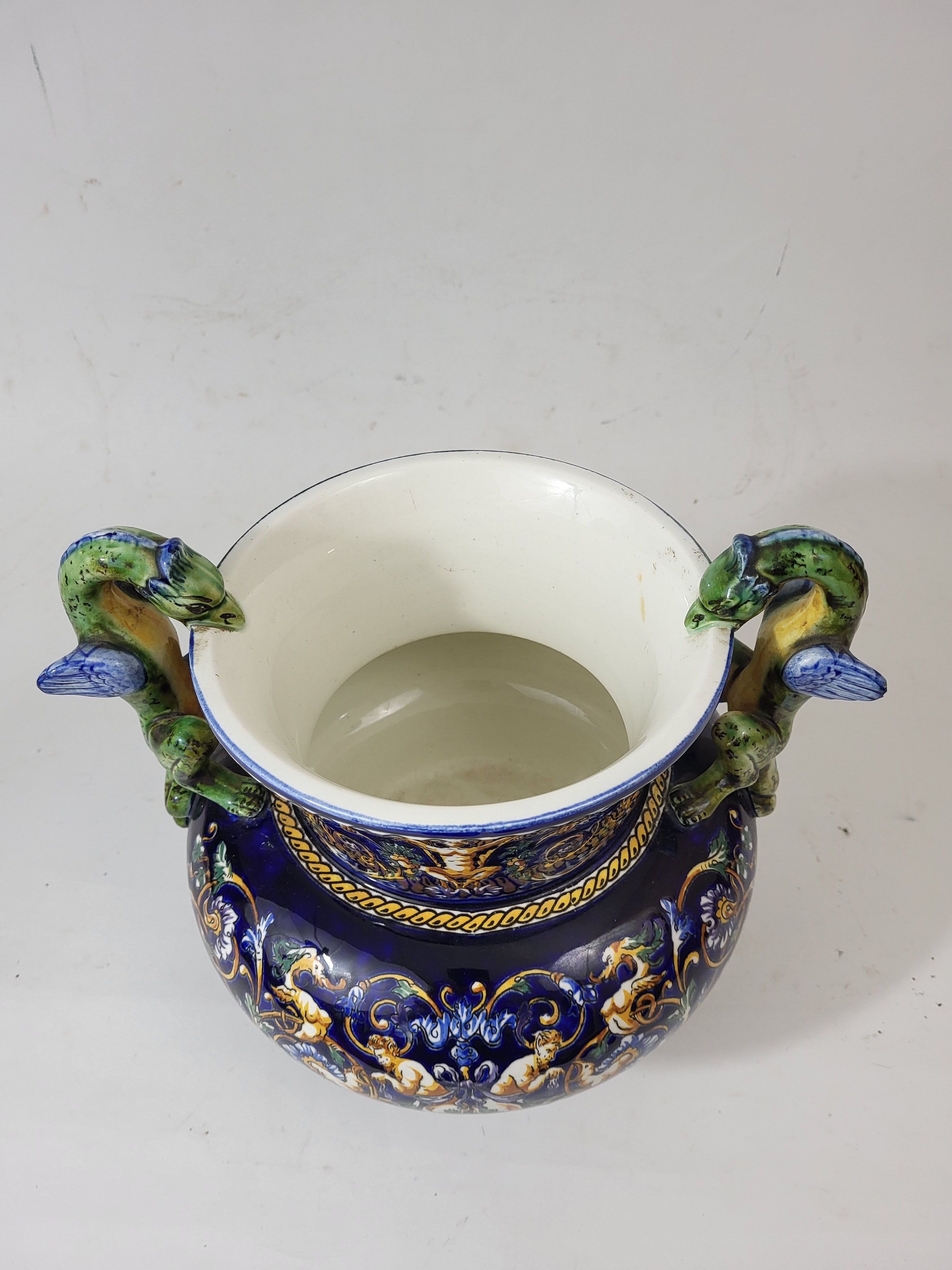 Medici shaped vase in gien earthenware