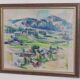 Huile sur toile originale suédoise – « Paysage » par Sture Ekengren – vintage et encadrée – 63 × 74 cm