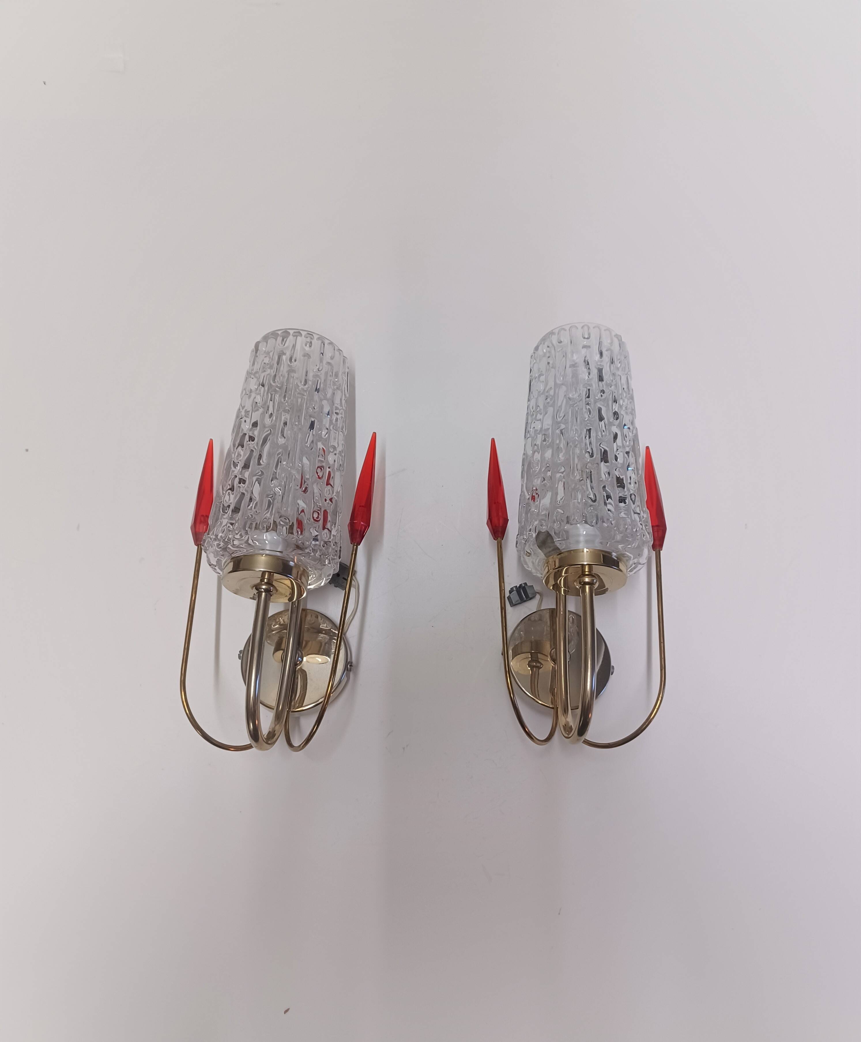 Pair of wall sconces 1960