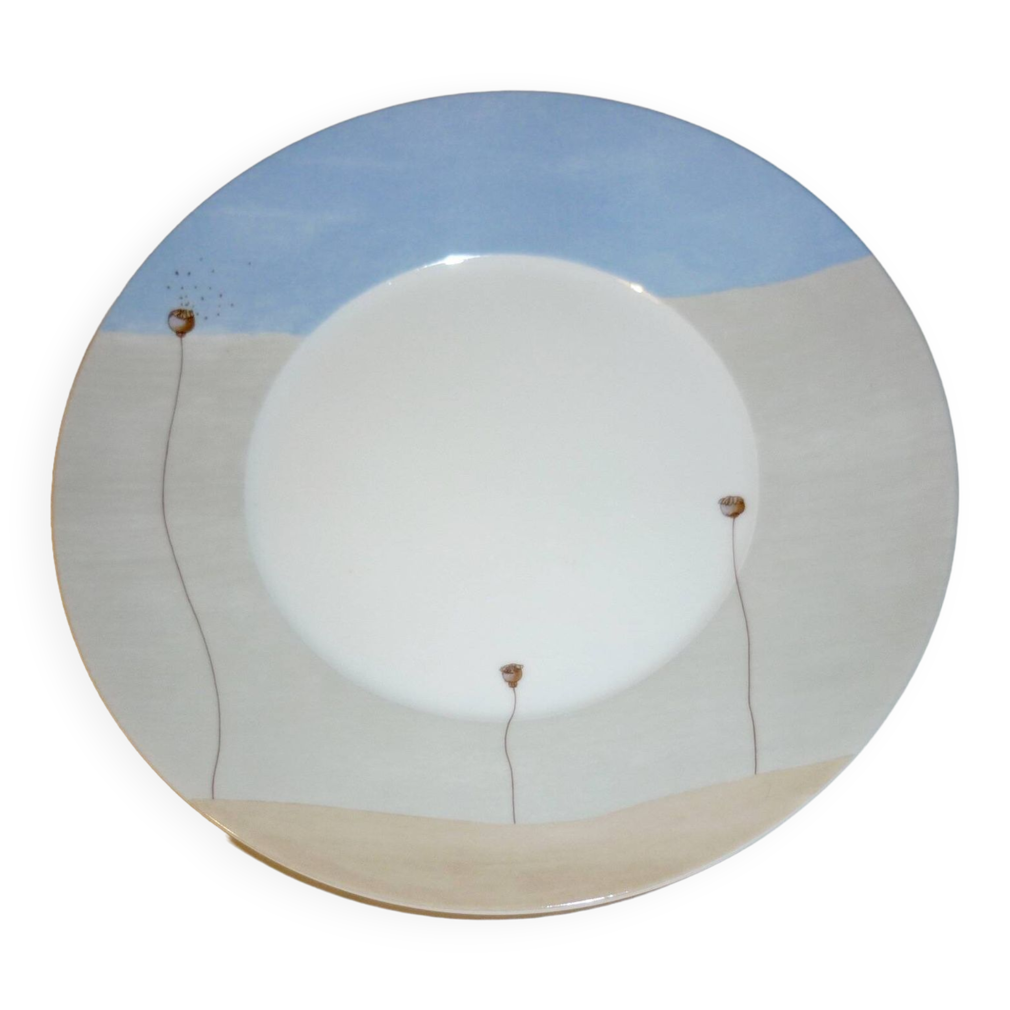 Zéphyr MdN plate in Limoges porcelain