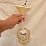 Iridescent glass pendant lamp from 1960