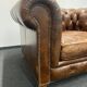 Handcrafted Brown leather Chesterfield Club Armchair