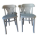 Set of 4 vintage bistro chairs from the 1970s in pearl grey.