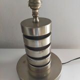 Vintage metal chrome spiral lamp foot