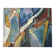 Tableau, abstract painting signed Dalous, 1989