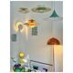 Vintage Danish metal pendant light in orange and yellow – 1970s