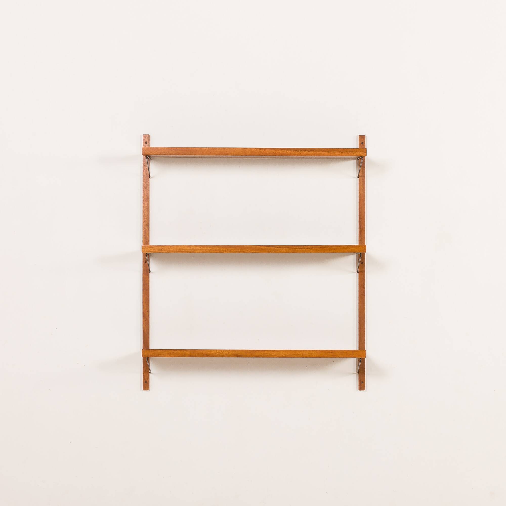 Mid century teak shelving unit, set of 3  extra wide shelves, Denmark 1970s