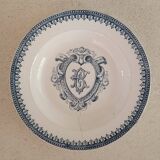 Plate iron earth monogram B