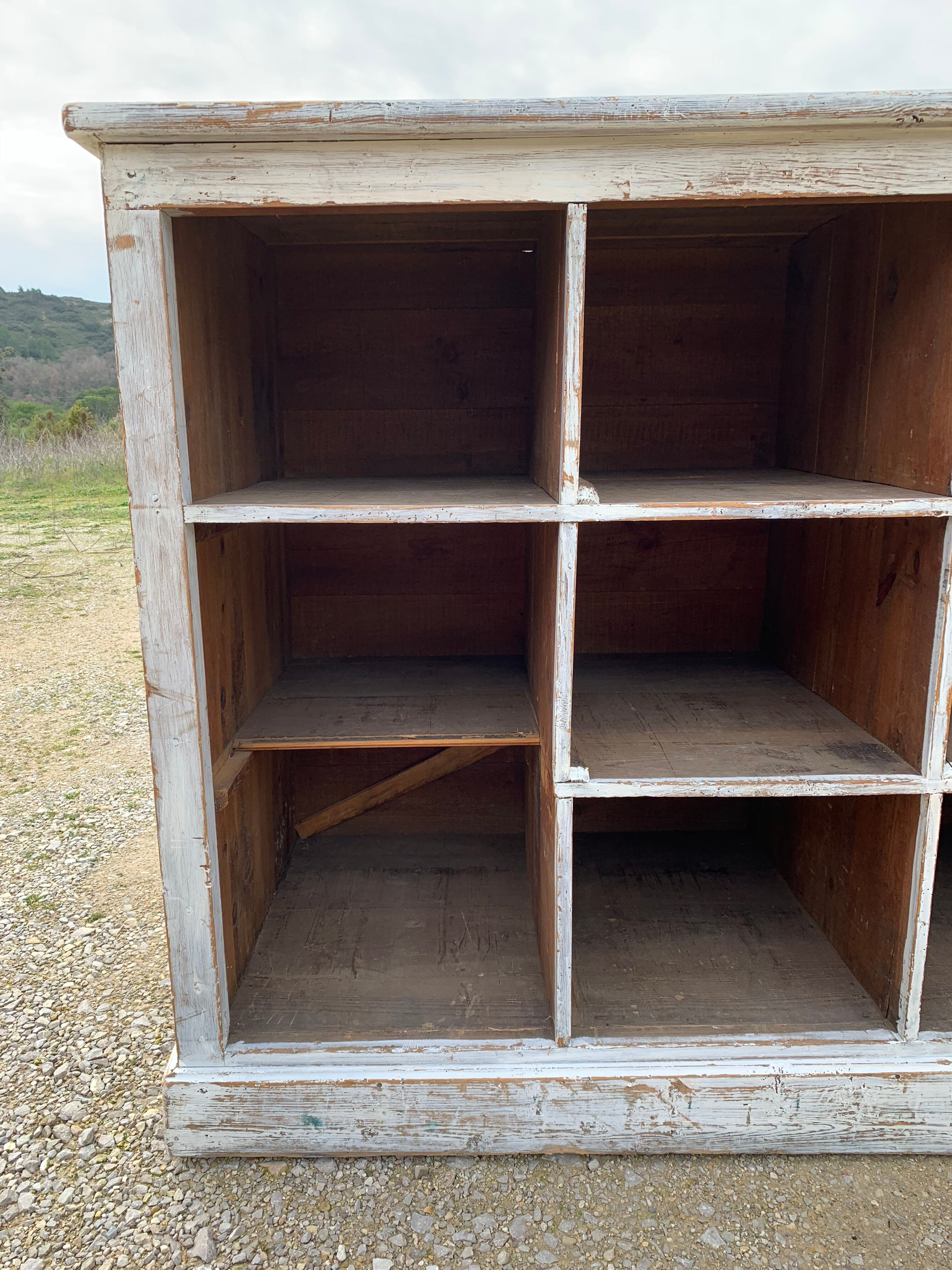 White patinated wooden craft