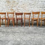 Mismatched bistro chairs