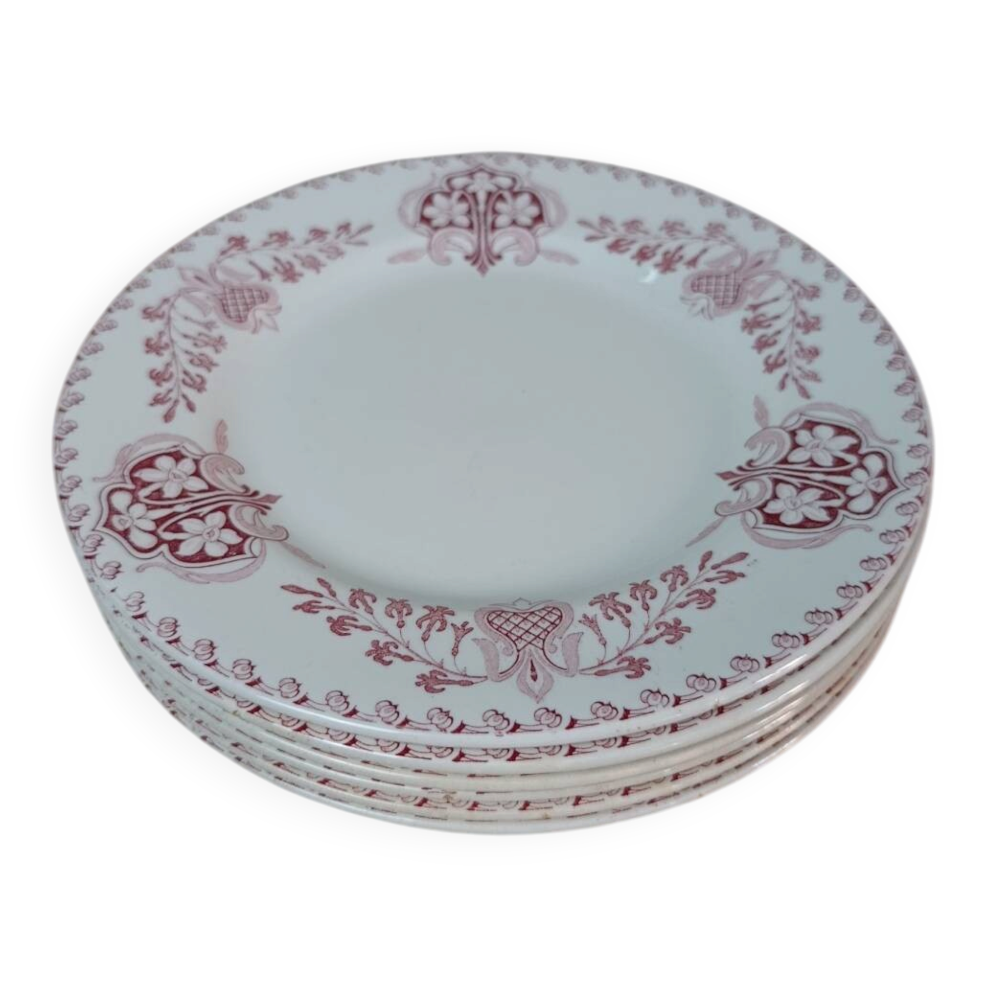 Flat plates Lunéville model Sébastopol With Lions of Faience