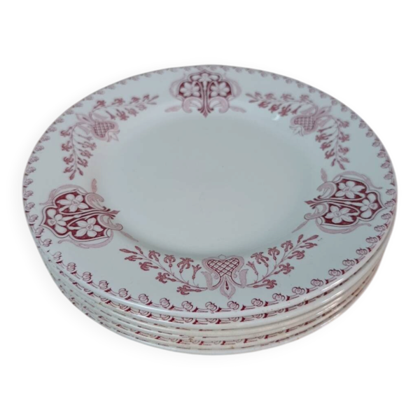 Assiettes plate Lunéville modèle Sébastopol Aux Lions de Faïence