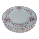 Flat plates Lunéville model Sébastopol With Lions of Faience