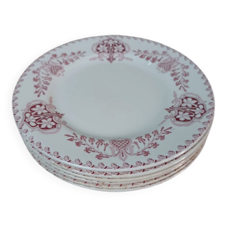 Flat plates Lunéville model Sébastopol With Lions of Faience