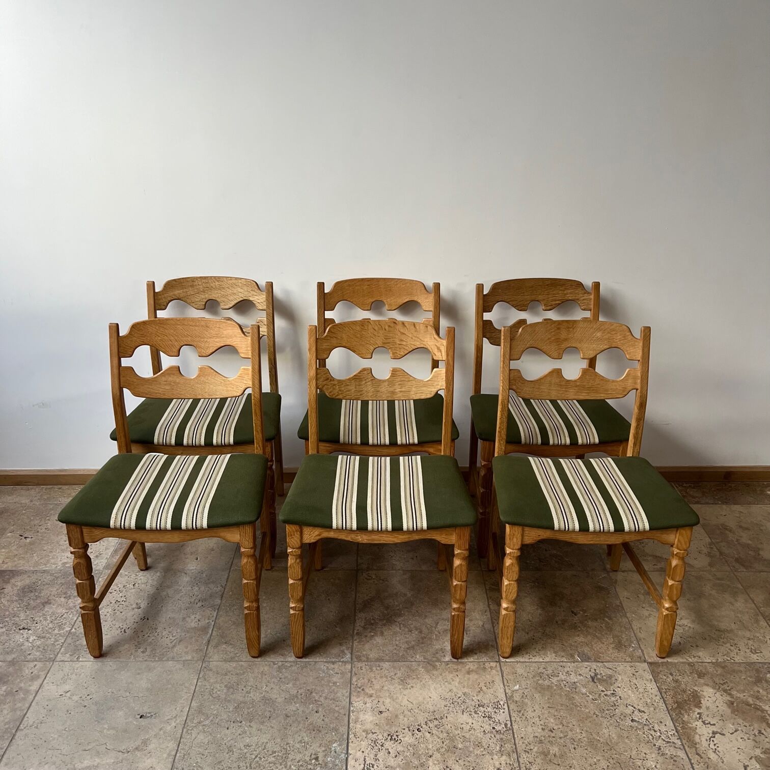 Mid-century oak danish dining chairs