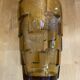 Vintage Art Deco Style Orange Amber Moulded Glass Vase