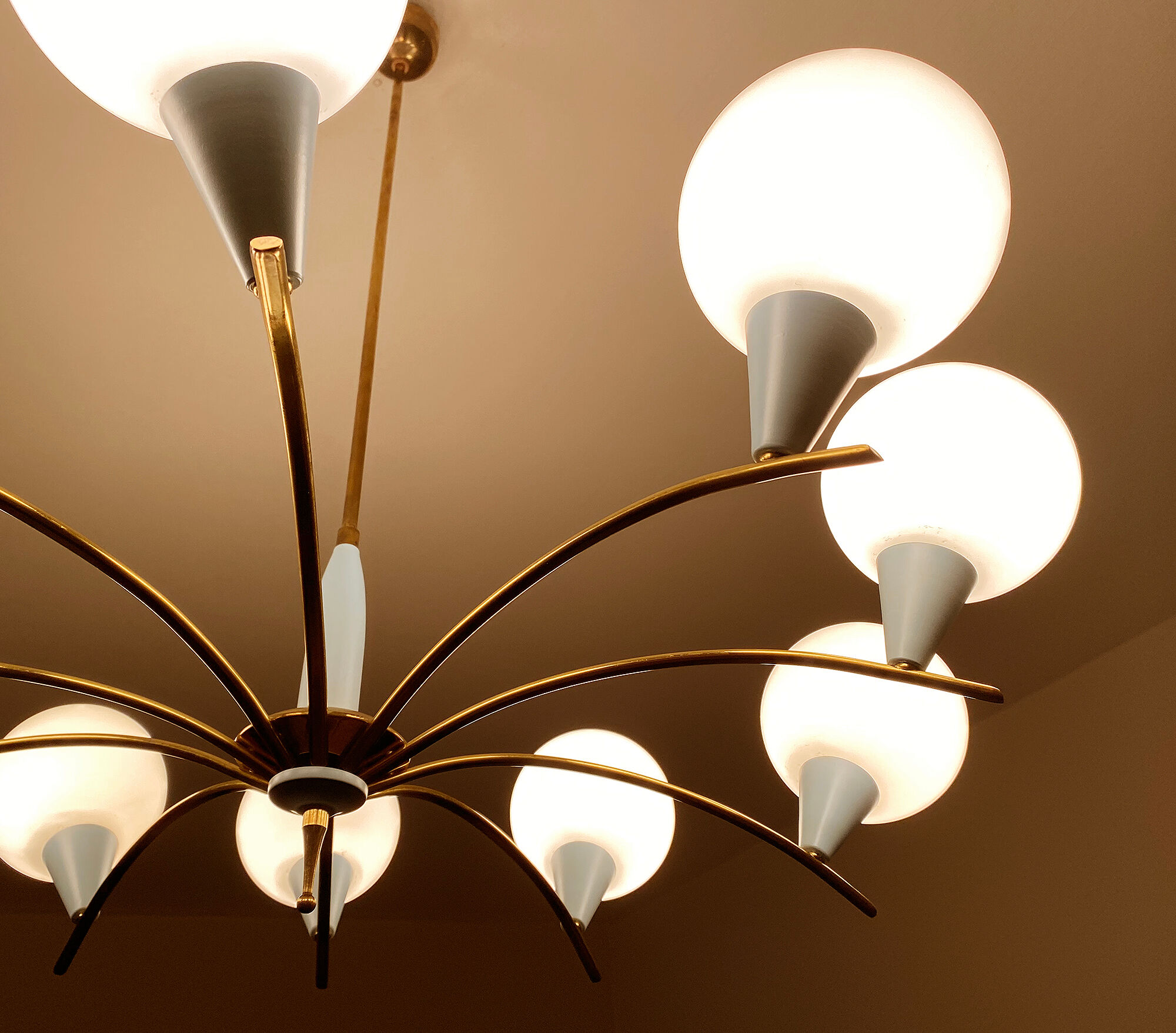 Vintage chandelier italy, 50s