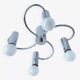 Lustre vintage de l'ère spatiale en chrome