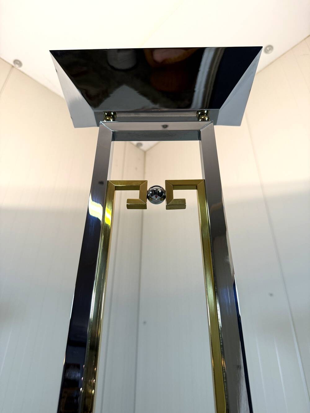 Arte Lumen floor lamps chrome & brass 1970’s, set of 2