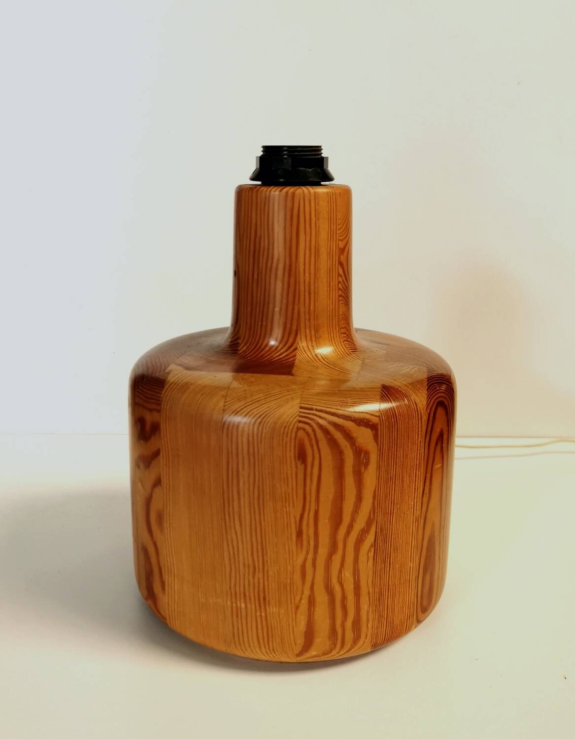 Grand Pied de Lampe Bois tourné Vintage