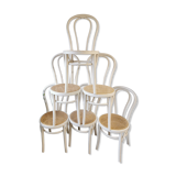 Suite de 6 chaises bistrot cannées