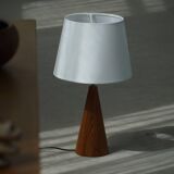 Modern Danish, a conical table lamp in teak, 1980s.