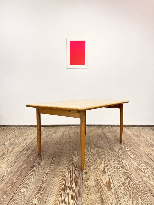 Table à manger en bois de chêne du milieu du siècle, design danois, années 1960, Danemark