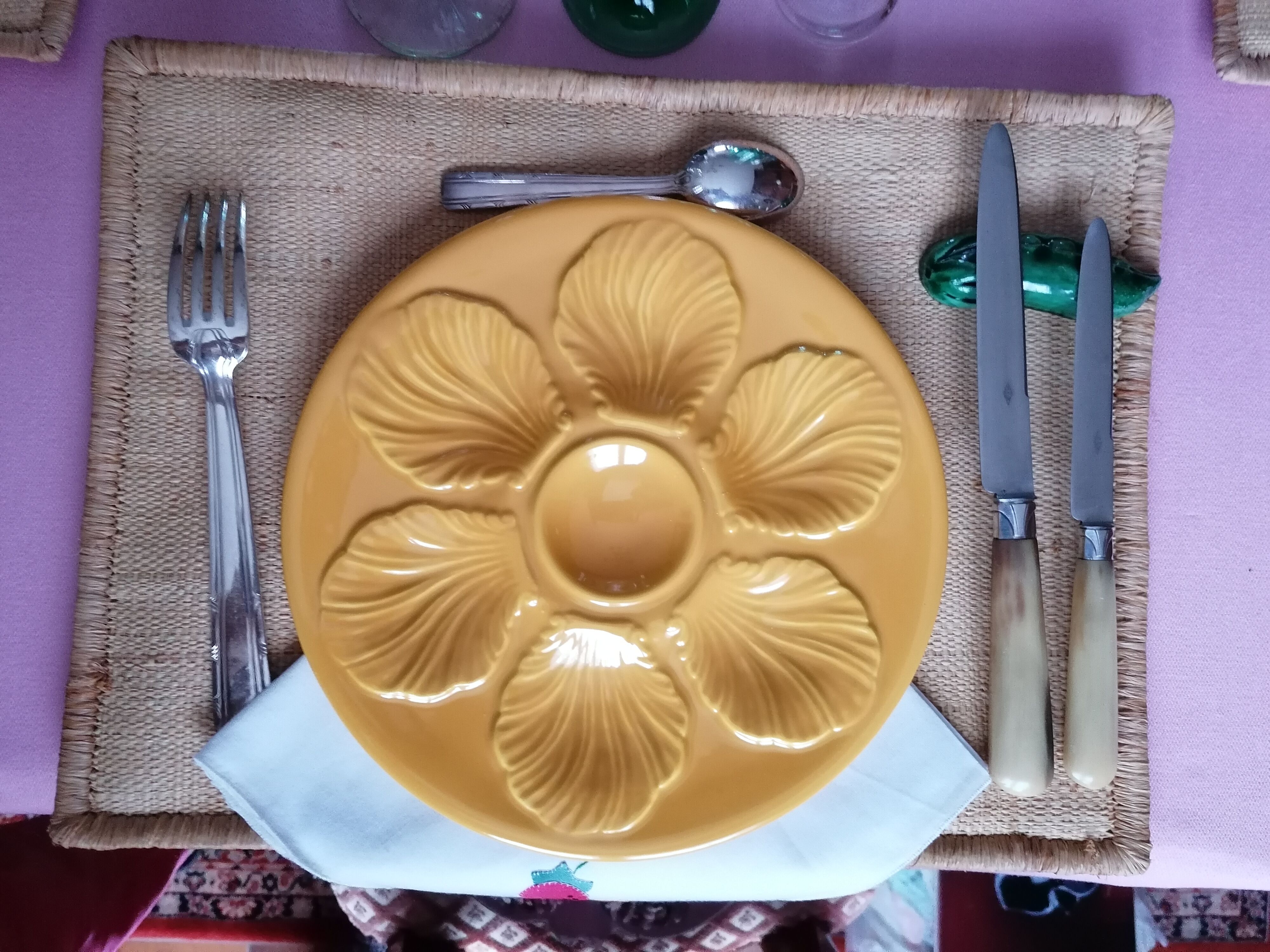 6 assiettes à huîtres pastels proceram